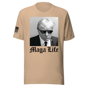 donald-trump-mug-shot-maga-thug-life-t-shirt-tan