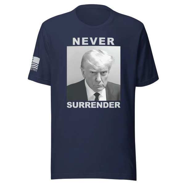 donald-trump-mug-shot–black-and-white–never-surrender-t-shirt-navy