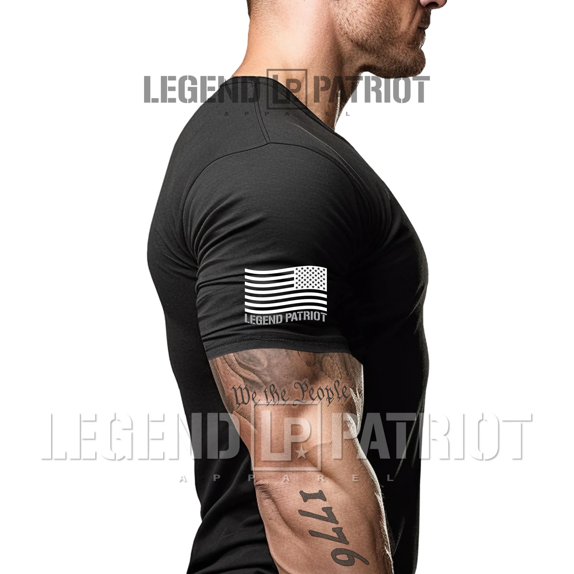 legend-patriot-black-t-shirt-right-arm-american-flag-sleeve-logo legend-patriot-black-t-shirt-right-arm-american-flag-sleeve-logo