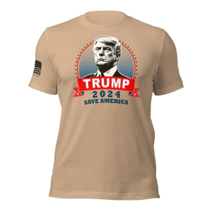 trump-2024-save-america-retro-portrait-campaign-logo-t-shirt-tan-front